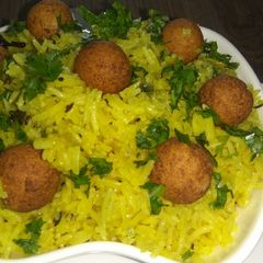 A picture of Nawabi Moti Pulao.