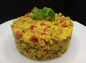 Foto principal de Timbal de coliflor y carne picada(falso cuscús)