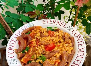 Hình của món Nui xào thịt cà chua.