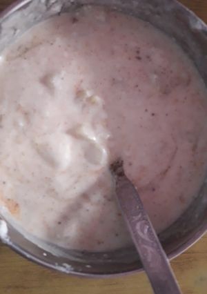 A picture of Potato raita.