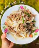 Ba chỉ bò xào hành tây