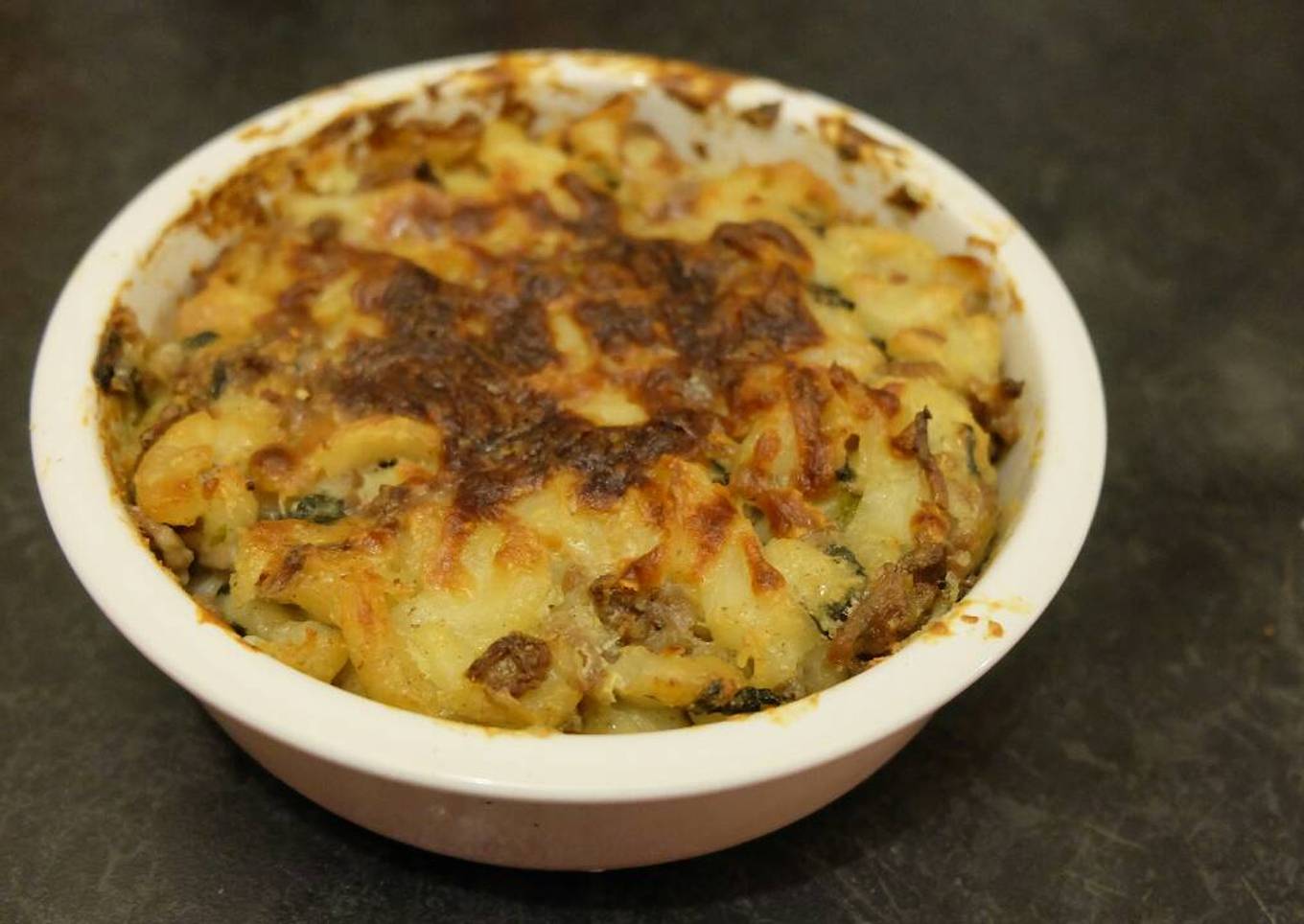 Macaroni Panggang Bayam