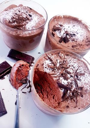 Una foto de Mousse vegano de chocolate