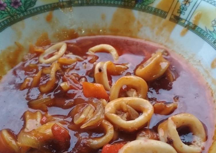 Resep Cumi Saos Padang (Cumi saos merah), Enak