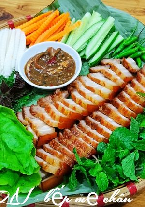 Hình của món Thịt xíu cuốn bánh tráng Đại Lộc(Quảng Nam).