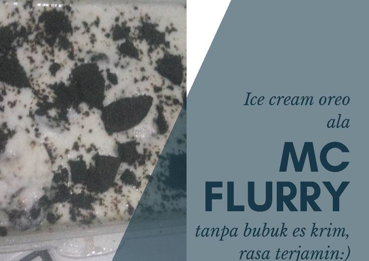 Es krim oreo ala mcflurry (bahan seadanya, tanpa bubuk es krim)