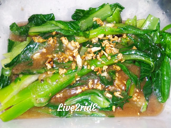 Easy Steps to Make Recipes Sawi (Bokcoy) Cah Bawang Putih the Can Spoil the Tongue Can Pamper Your Tongue.