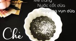 Hình ảnh món Chè mè đen mè trắng nước cốt dừa topping vụn dừa
