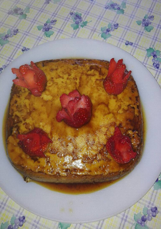 Una foto de Pudin de membrillo