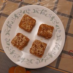 A picture of Healthy Sukhdi maatar with methi gond and jaggery.