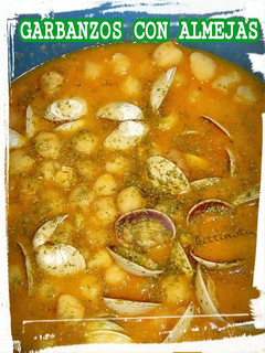 Una foto de Garbanzos con almejas (Thermomix)