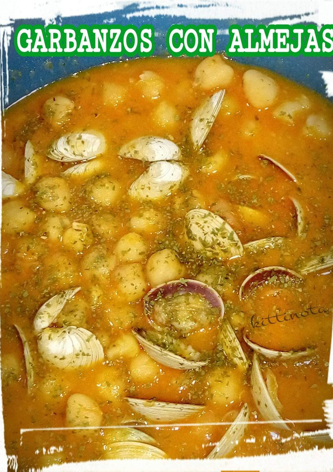 Una foto de Garbanzos con almejas (Thermomix)