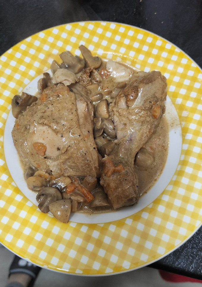 Una foto de Pollo a la sidra