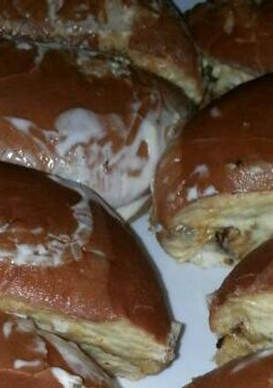 صورة لوصفة خبز البرجر بالدجاج😍