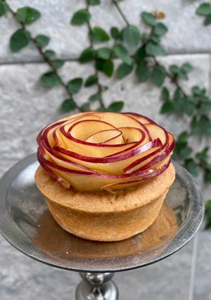 Una foto de Tarta flor de manzana