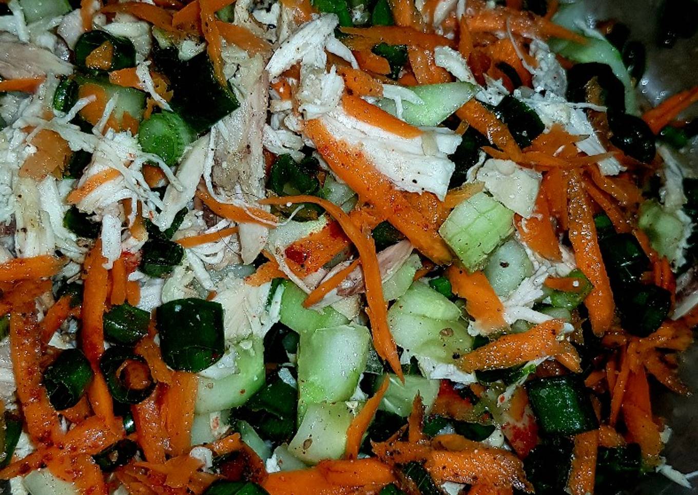 3 colour chicken salad