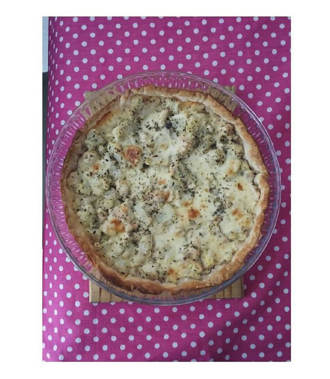 Una foto de Tarta light de brócoli y pollo