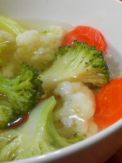 雙花椰菜胡蘿蔔湯 的食譜成品照片