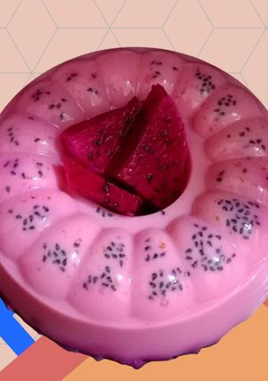 Foto resep Pudding Nutrijel Buah Naga