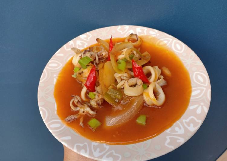 Resep Unik Cumi saus padang Ala Rumahan