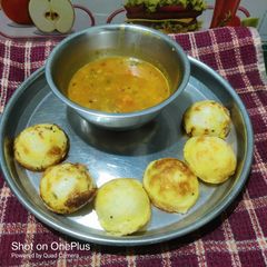 A picture of Stuffed Masala Appam from leftover dosa better.