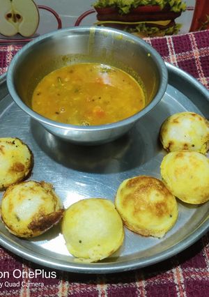 A picture of Stuffed Masala Appam from leftover dosa better.