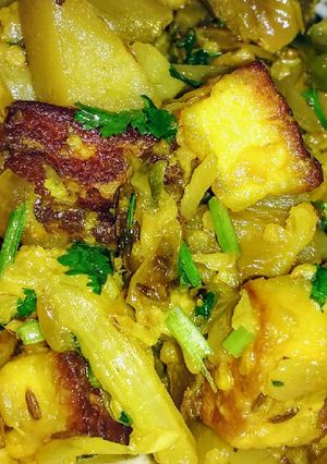 A picture of Aloo-gobi-paneer ki sukhi sabji.
