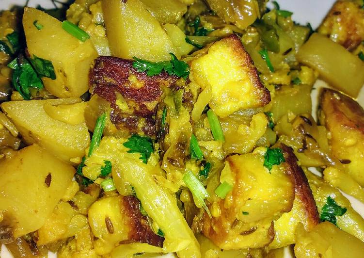 Recipe of Perfect Aloo-gobi-paneer ki sukhi sabji