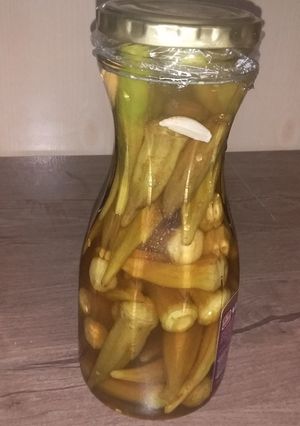 عکسی از دستور ترشی بامیه