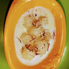 A picture of Sabudana Rasmalai (Fasting Special).