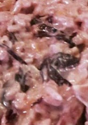 Foto di Risotto radicchio,speck e scamorza affumicata