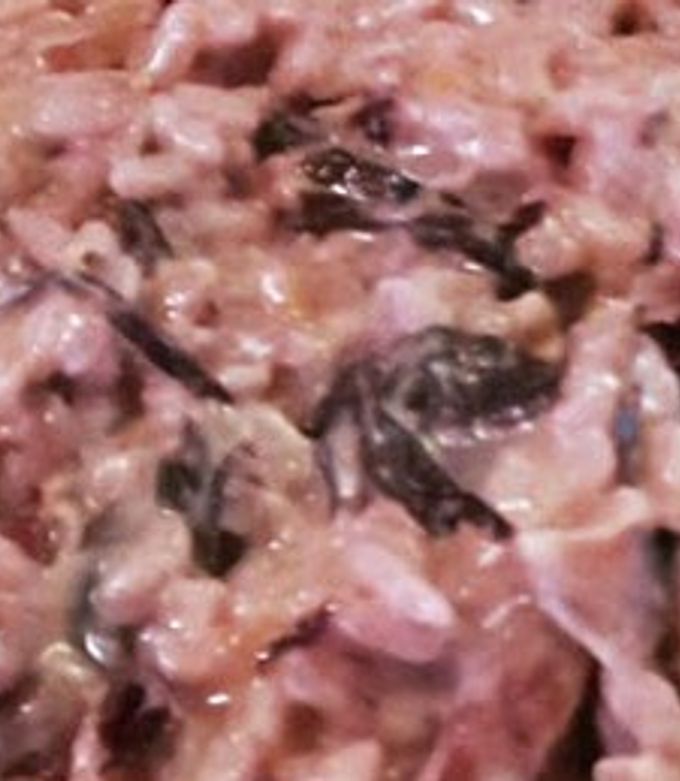 Foto di Risotto radicchio,speck e scamorza affumicata