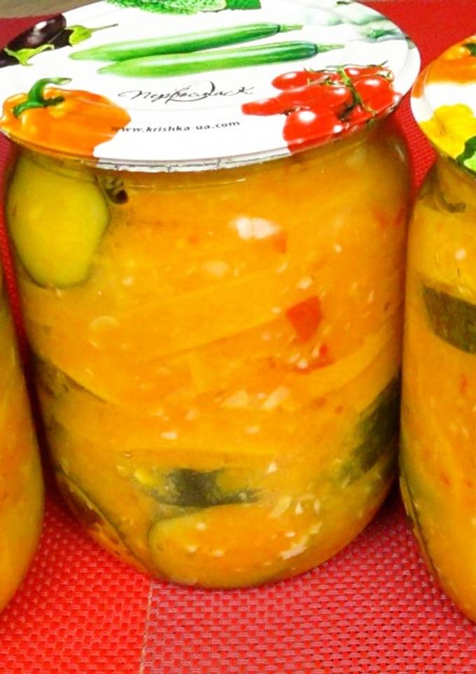 Цукини в остром соусе. Прекрасная закуска на зиму | Zucchini in spicy sauce. Snack for winter