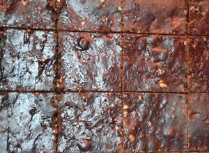 Una foto de Brownie con maní casero