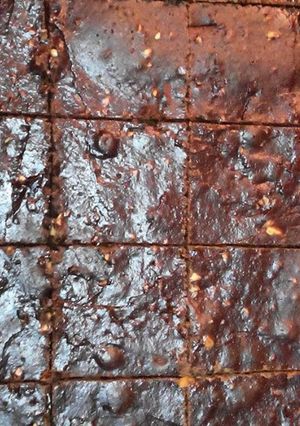 Una foto de Brownie con maní casero