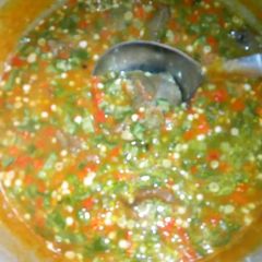 A picture of Okra soup.
