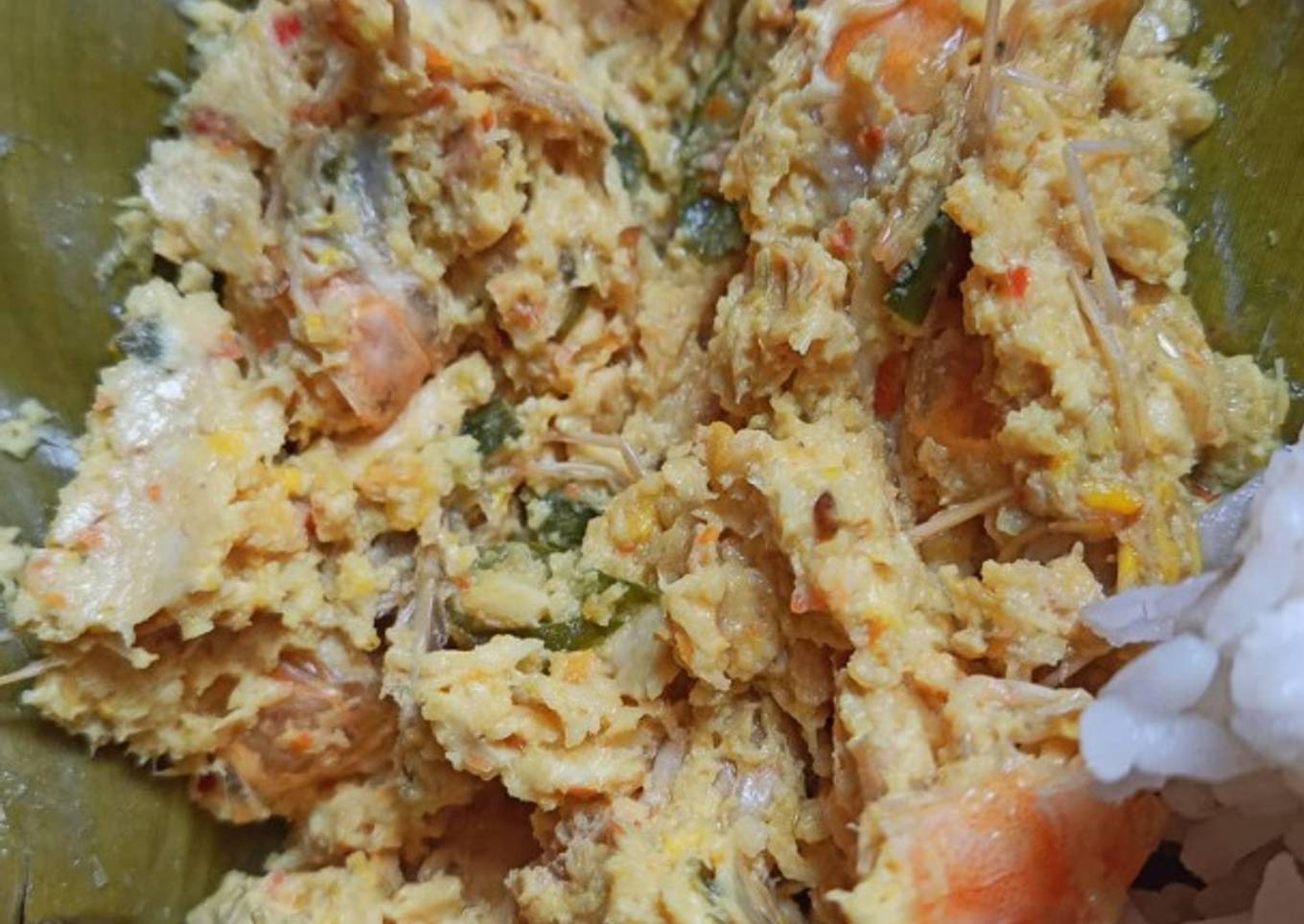 Pepes udang tahu