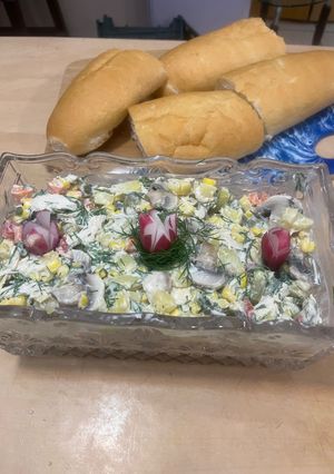 عکسی از دستور سالاد رژیمی با مرغ و سبزیجات