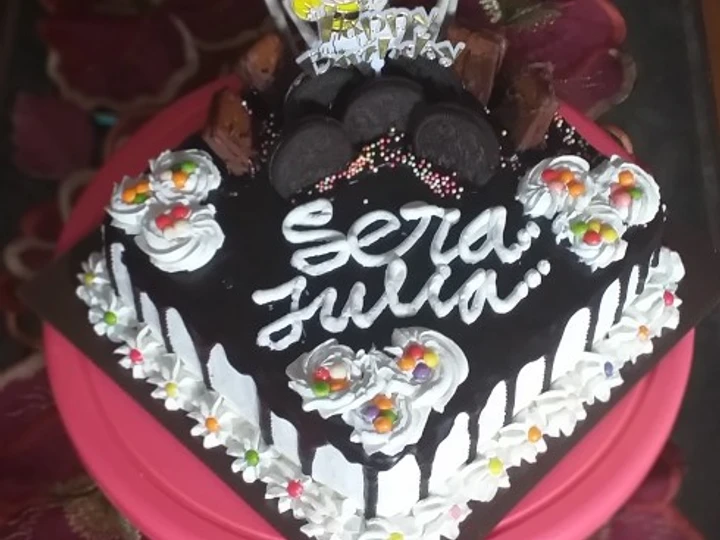 Cara Sederhana Membikin Resep  Kue ultah brownis coklat keju yang Bisa Manjain Lidah, Bisa Manjain Lidah