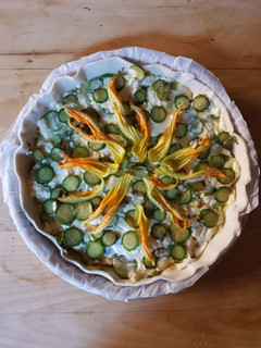 Une photo de Tarte salée aux courgettes