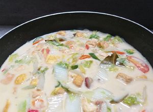 Foto resep 53. Sayur Sawi Putih Tahu Santan