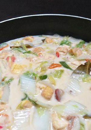 Foto resep 53. Sayur Sawi Putih Tahu Santan