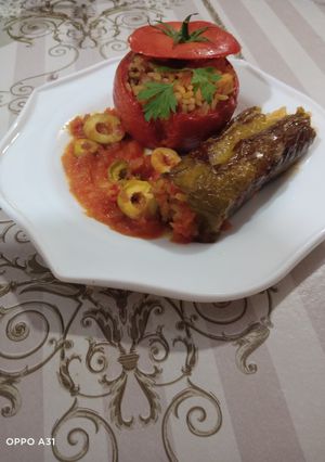 صورة لوصفة دولمة طماطم وفلفل