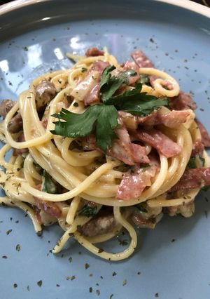 Foto resep Creamy spaghetti carbonara