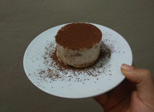Hình của món Bánh tình yêu tiramisu không cần lò nướng.