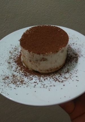 Hình của món Bánh tình yêu tiramisu không cần lò nướng.