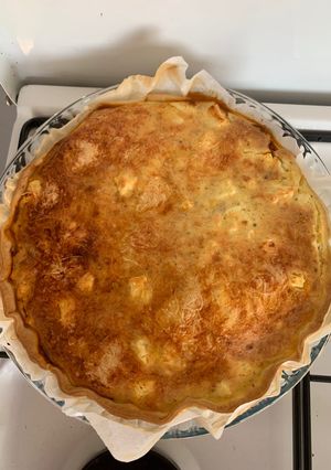 Une photo de Quiche avec des reste du frigo