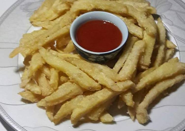 Recipe of Quick 🍟💙🍟Crispy ginger garlic French fries 🍟💙🍟