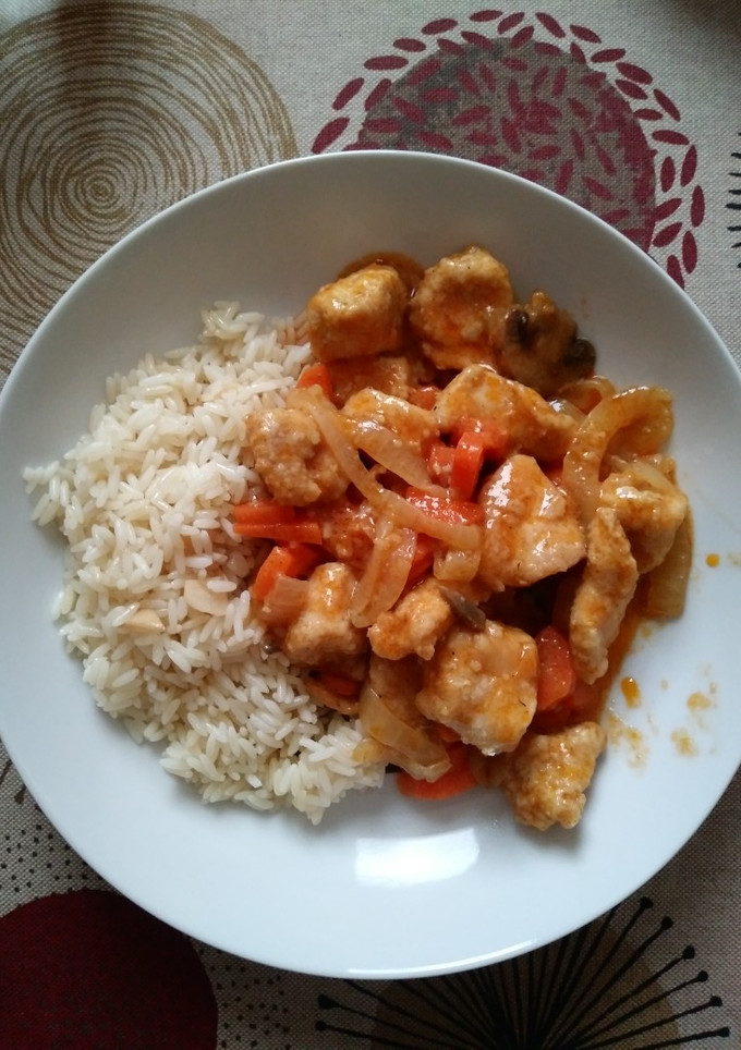 Una foto de Pollo al curry