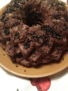 Una foto de Bundt cake chocolate y café!!